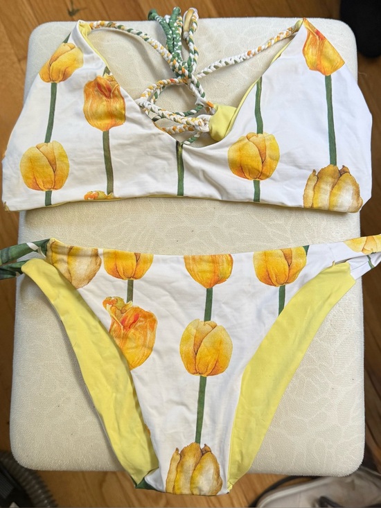 San Lorenzo Other - San Lorenzo Yellow Tulip Print Bikini Set